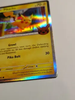 Pokemon Card Single Pikachu HOLO 2023 Trick Or Trade 062/193 - Image 4