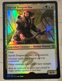 Foil Surrak Dragonclaw Khans of Tarkir Artist Proof Signed by Jaime Jones - Image 1
