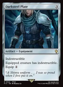 Darksteel Plate Commander: FINAL FANTASY NM MTG Non-Foil - Image 1
