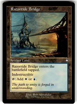Razortide Bridge (Retro Frame) Commander: the Brothers' War Regular MTG - Image 1