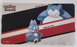 Pokemon Snorlax and Munchlax Ultra Pro Standard Gaming Playmat Pre Owned - Image 1
