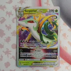 Serperior VSTAR 008/195 Ultra Rare Holo NM Pokemon SWSH12: Silver Tempest - Image 1