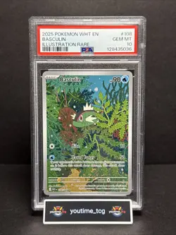 2025 Pokemon Wht En-White Flare Illustration Rare Basculin #108 PSA 10 POP 16 - Image 1