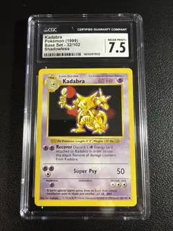 1999 Pokemon Kadabra - Base Set Shadowless - CGC 7.5 Near Mint+ - Image 1
