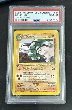Donphan 21/111 Neo Genesis 1st Edition PSA 10 🔥 Vintage Pokemon 2000 - Image 1