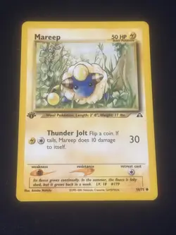 Mareep 58/75, 1st Edition Neo Discovery, Pokemon, LP - Image 1