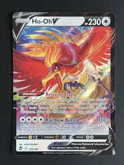 Pokemon - Ho-Oh V - 140/195 - SWSH12: Silver Tempest - Holo - Ultra Rare NM - Image 1