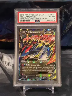 2016 POKEMON XY BLACK STAR PROMO #XY171 M SALAMENCE EX PSA 6 - Image 1