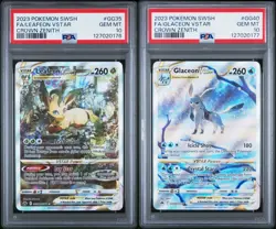 Leafeon and Glaceon VSTAR SEQUENTIAL PSA 10 GG35/40 Pokemon Crown Zenith - Image 1