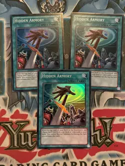 Yugioh 3x Hidden Armory AP01-EN012 Super Rare LP - Image 1