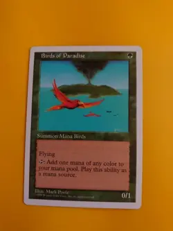 Birds of PAradise. 5Th edtiion Old Vintage. Magic the Gathering Card - Image 1