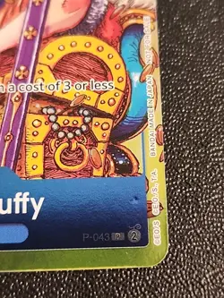 Monkey.D.Luffy P-043 Convention Promo 2024 Foil Card Has Small Indent - Image 2
