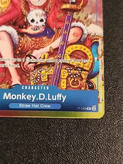 Monkey.D.Luffy P-043 Convention Promo 2024 Foil Card Has Small Indent - Image 5