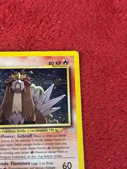 Entei 06/64 Neo Revelation Holo GERMAN Wotc Pokemon Card Played - Image 2