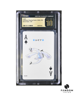CGC 10 PRISTINE Lugia Ace of Spades Pokemon Poker Playing Card POP 5 Silver Deck - Image 1