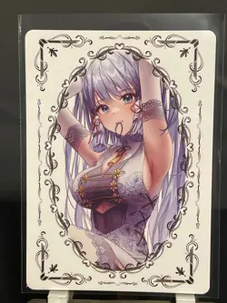 Goddess Story CCG Holo Foil Waifu Anime ZR Signature Cards - Ayaka Genshin - Image 2