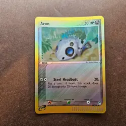 Aron 56/100 Pokemon EX Sandstorm Reverse Holo Card - LP - Image 1