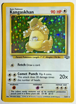 Pokemon TCG Kangaskhan Rare Holo Card #5/64 Jungle - Image 1