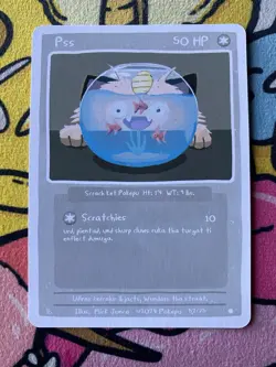Pokepu - Pss (Meowth) - Derpy Pokemon Parody / Fan Art Card - Image 1