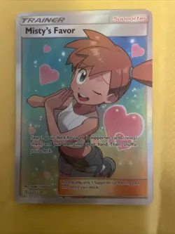 Pokemon TCG Misty's Favor Full Art Card Sun & Moon Unified Minds - Image 1