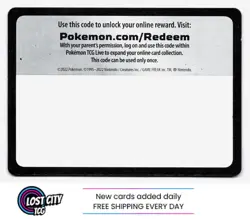 Pokemon TCG Blank Code Card Empty Error Misprint LP - Image 1
