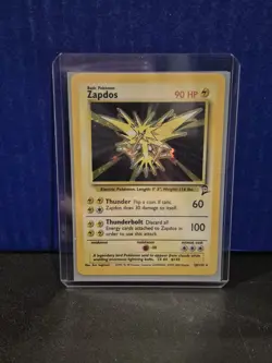 Pokemon TCG Zapdos Holo Rare Unlimited Card 20/130 Base Set 2 NM - Image 1