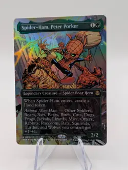 Magic the Gathering | Spider Ham Peter Porker Borderless FOIL | Pack fresh NM - Image 1