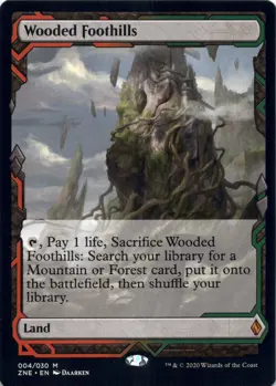Wooded Foothills - Zendikar Rising Expeditions - Magic MTG NM - Image 1