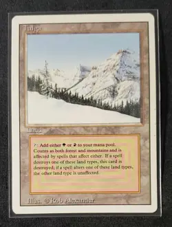 MtG Magic the Gathering Revised Edition 1994 Taiga Dual Land Lightly played - Image 1