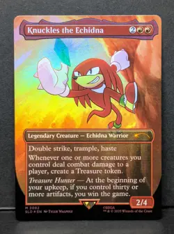 MTG Sonic The Hedgehog Secret Lair Knuckles the Echidna 2082 Rainbow NM - Image 1