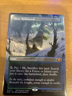 Magic The Gathering MTG - Misty Rainforest (Borderless) -Special Guests / TDM NM - Image 1