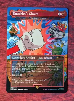 Knuckles's Gloves 2095 | Near Mint FOIL | Secret Lair Drop SLD Magic MTG - Image 1