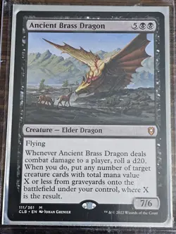 Ancient Brass Dragon Commander Legends: Battle for Baldur's Gate NM Magic MTG - Image 1