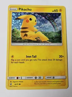Pikachu - 28/73 - Cereal Holo Promo HOLO Pokemon SM03.5 - Shining Legends - Image 1