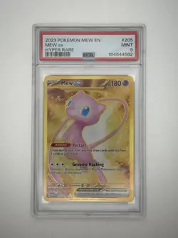 2023 POKEMON MEW EN-151 HYPER RARE #205 MEW EX PSA 9 - Image 1