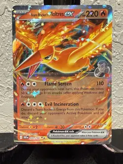Team Rockets Moltres EX 31/182: Pokemon TCG Destined Rivals - Holo Rare - NM - Image 1