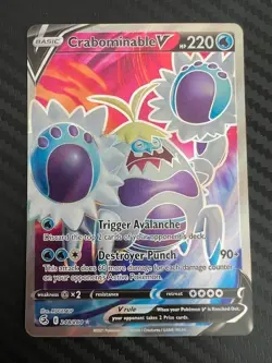 Pokemon TCG Crabominable V Fusion Strike 248/264 Holo Full Art NM - Image 1