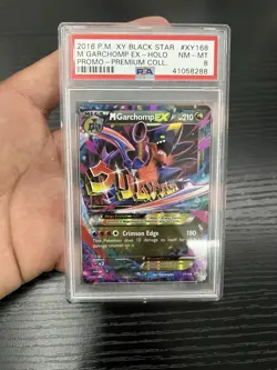 2016 POKEMON XY BLACK STAR PROMO M GARCHOMP EX #XY168 HOLO PSA 8 NM - Image 1