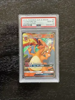 2019 POKEMON SUN & MOON HIDDEN FATES #9 CHARIZARD GX PSA 10 - Image 1