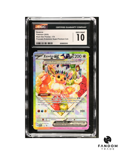 CGC 10 GEM MINT Eevee ex Black Star Promo 174 Pokemon Prismatic Evolutions SPC - Image 1