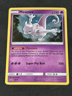 Pokemon TCG Mewtwo - Promo SM Promos SM77 Sun & Moon Cosmos Holo - Image 1