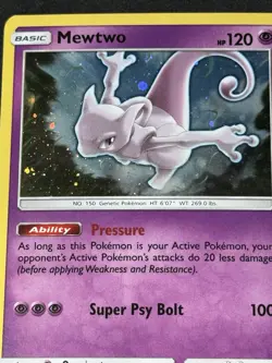 Pokemon TCG Mewtwo - Promo SM Promos SM77 Sun & Moon Cosmos Holo - Image 2