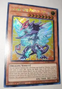 Yugioh Galaxy-Eyes Photon Dragon Chibi Artwork BLMM-EN007 Secret Rare NM - Image 1