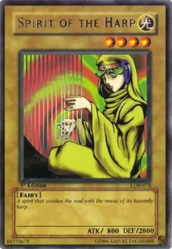 The Legend of Blue Eyes White Dragon #LOB-078 Spirit of the Harp UN - Image 1
