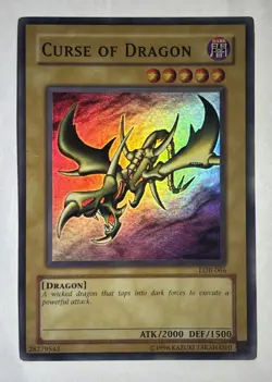 Yugioh Curse of Dragon LOB-066 Legend of Blue Eyes White Dragon 2002 Super Rare - Image 1