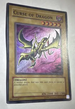 Yugioh Curse of Dragon LOB-066 Legend of Blue Eyes White Dragon 2002 Super Rare - Image 2