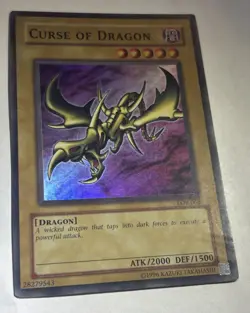 Yugioh Curse of Dragon LOB-066 Legend of Blue Eyes White Dragon 2002 Super Rare - Image 3