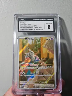 Mimikyu Black Stars Promo 075 Paldean Fates Pokemon Card - Image 1
