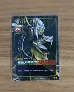 Wuju Bladesman Master Yi Legend Riftbound Origins Proving Grounds Card 019/024 - Image 1