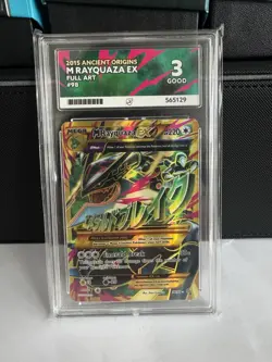 ACE (PSA/BGS) 3 M Rayquaza EX Full Art 98/98 Ancient Origins Pokemon Card - Image 1